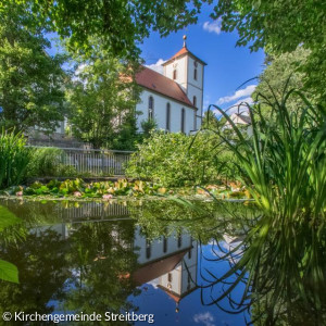 Bild Kirche Streitberg vom Weiher