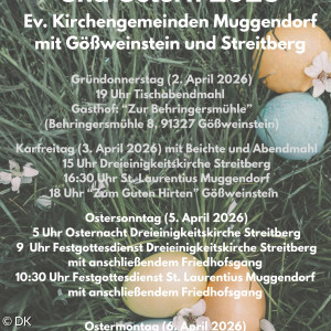 Karfreitag und Ostern 2026 in Muggendorf-Streitberg-Gößweinstein