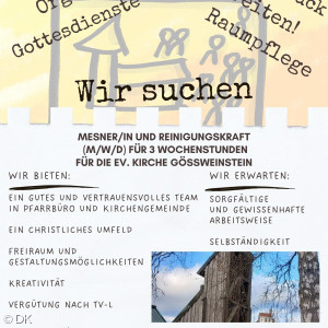 Mesner Gößweinstein gesucht